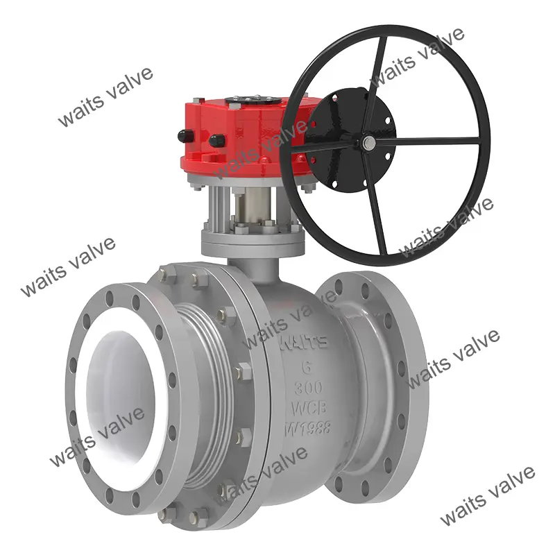 Gear Ptfe Lined Ball Valve